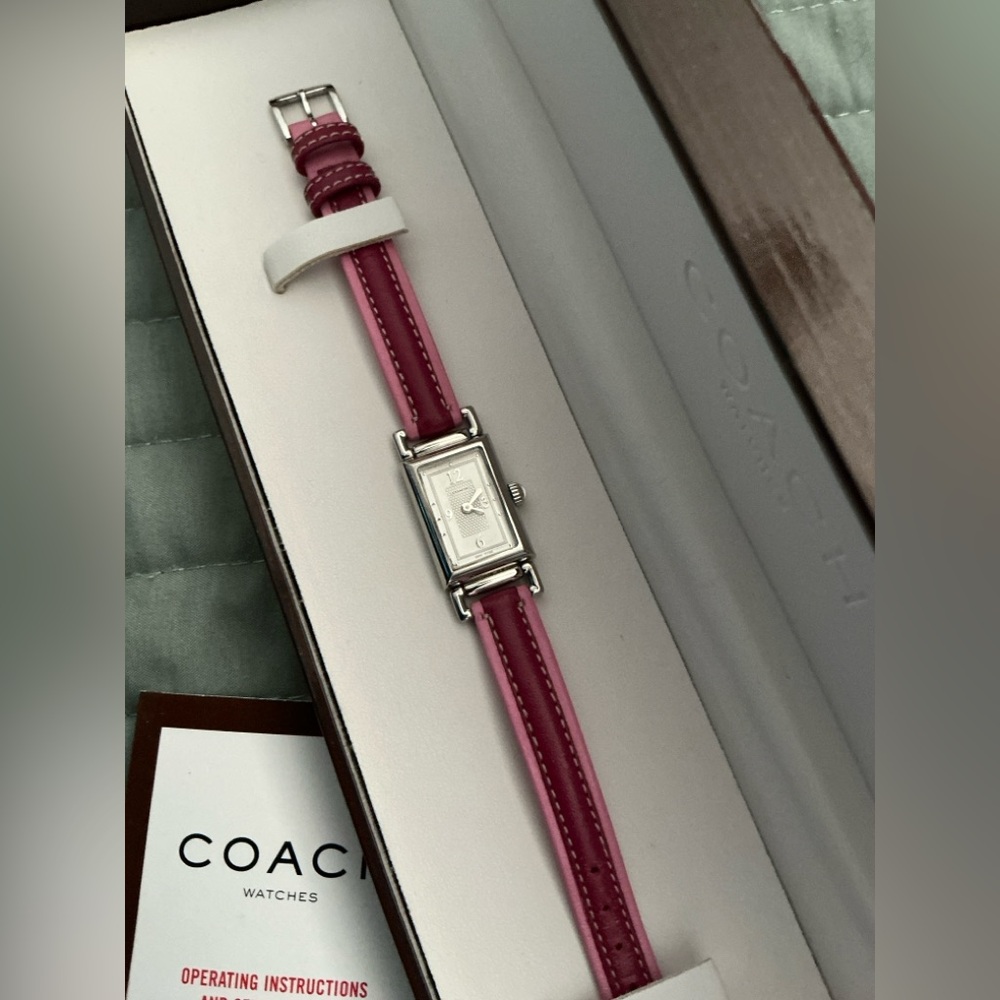 Coach Pink Leather Watch